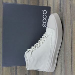 ECCO Women's Flexure T-Cap Leather High Top Sneakers Side Zip